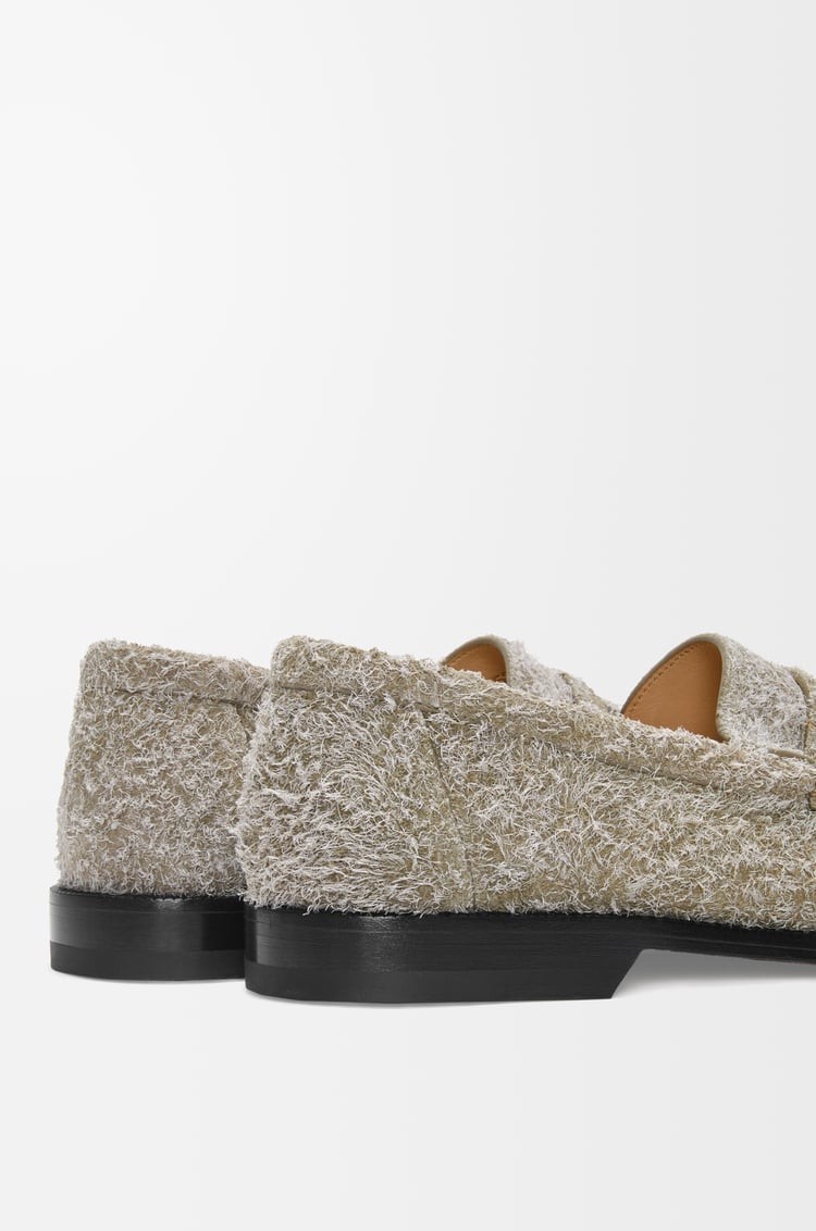 LOEWE Campo loafer in brushed suede Khaki Green