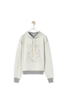 LOEWE Anagram hoodie in cotton Grey Melange plp_rd