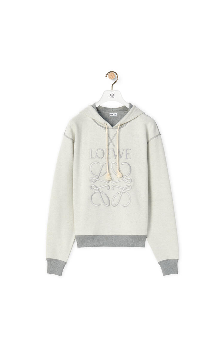 LOEWE Anagram hoodie in cotton Grey Melange