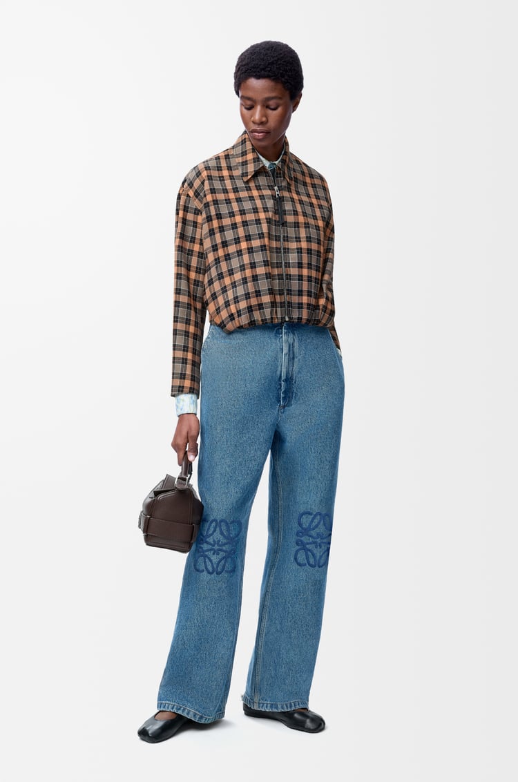 LOEWE Anagram baggy jeans in cotton Jeans Blue