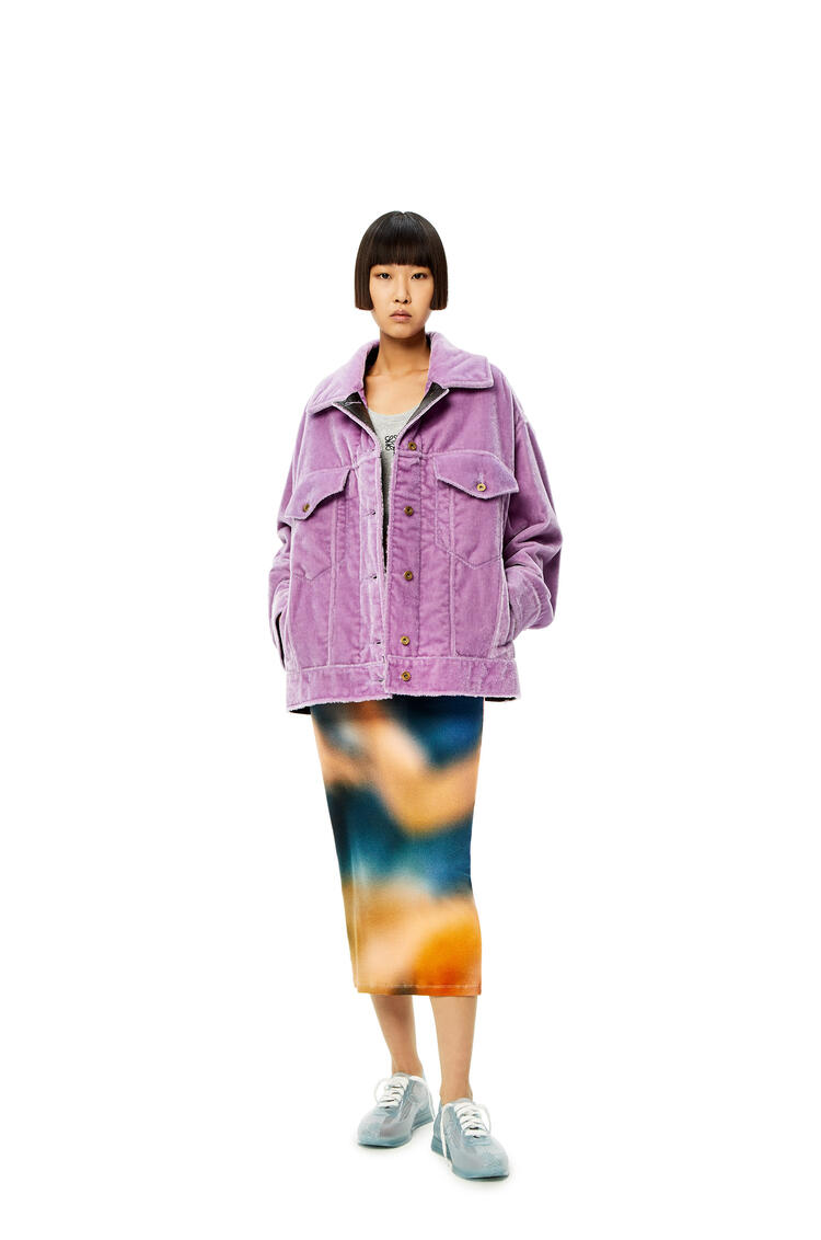 LOEWE Blur print tube skirt in cotton Multicolor pdp_rd