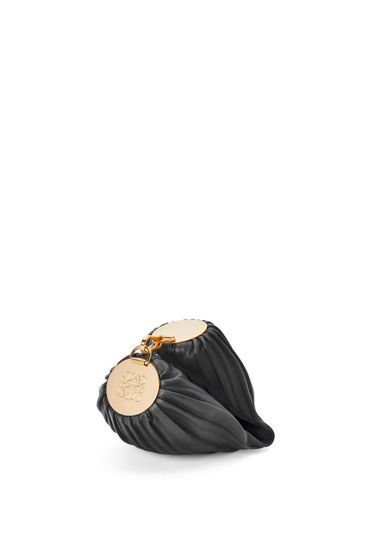 LOEWE Small Bracelet pouch in pleated nappa Black pdp_rd