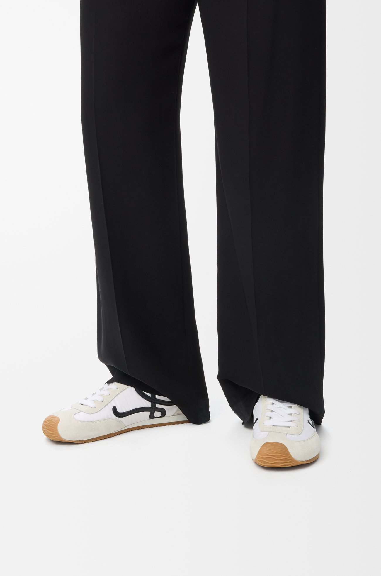 LOEWE Ballet Runner 2.0 in nylon and calfskin White/Black