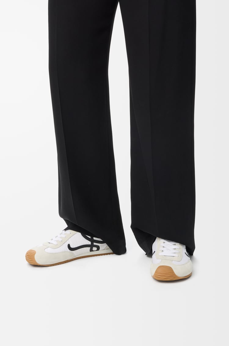 LOEWE 尼龍和小牛皮 Ballet 2.0 運動鞋 白色/黑色