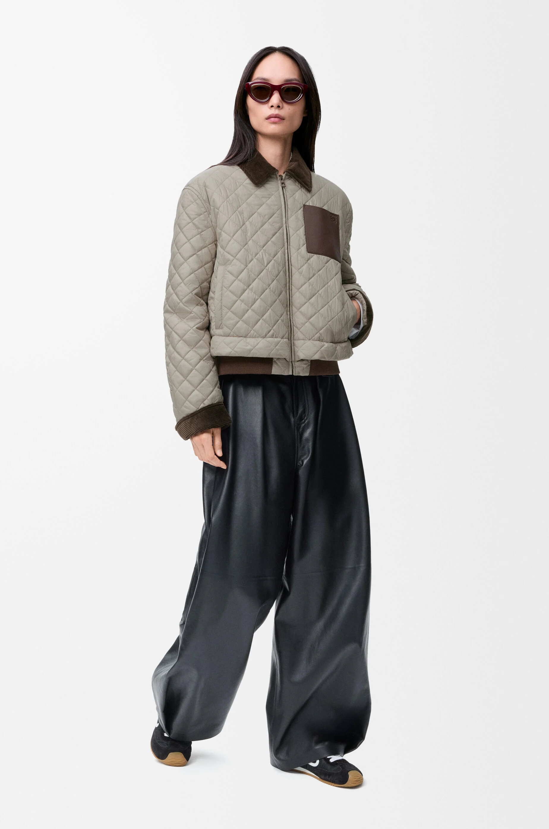 Short jacket in technical fabric Grey - LOEWE