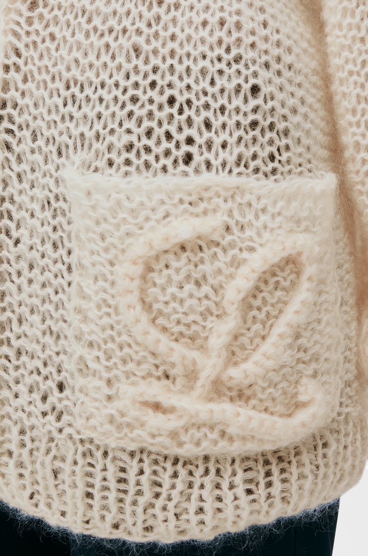 LOEWE Anagram cardigan in mohair Ecru