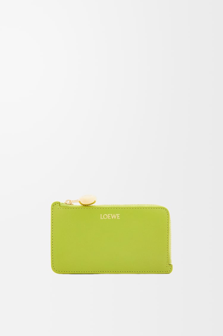 LOEWE ぺブル コインカードホルダー（シャイニーナパカーフ） メドウグリーン