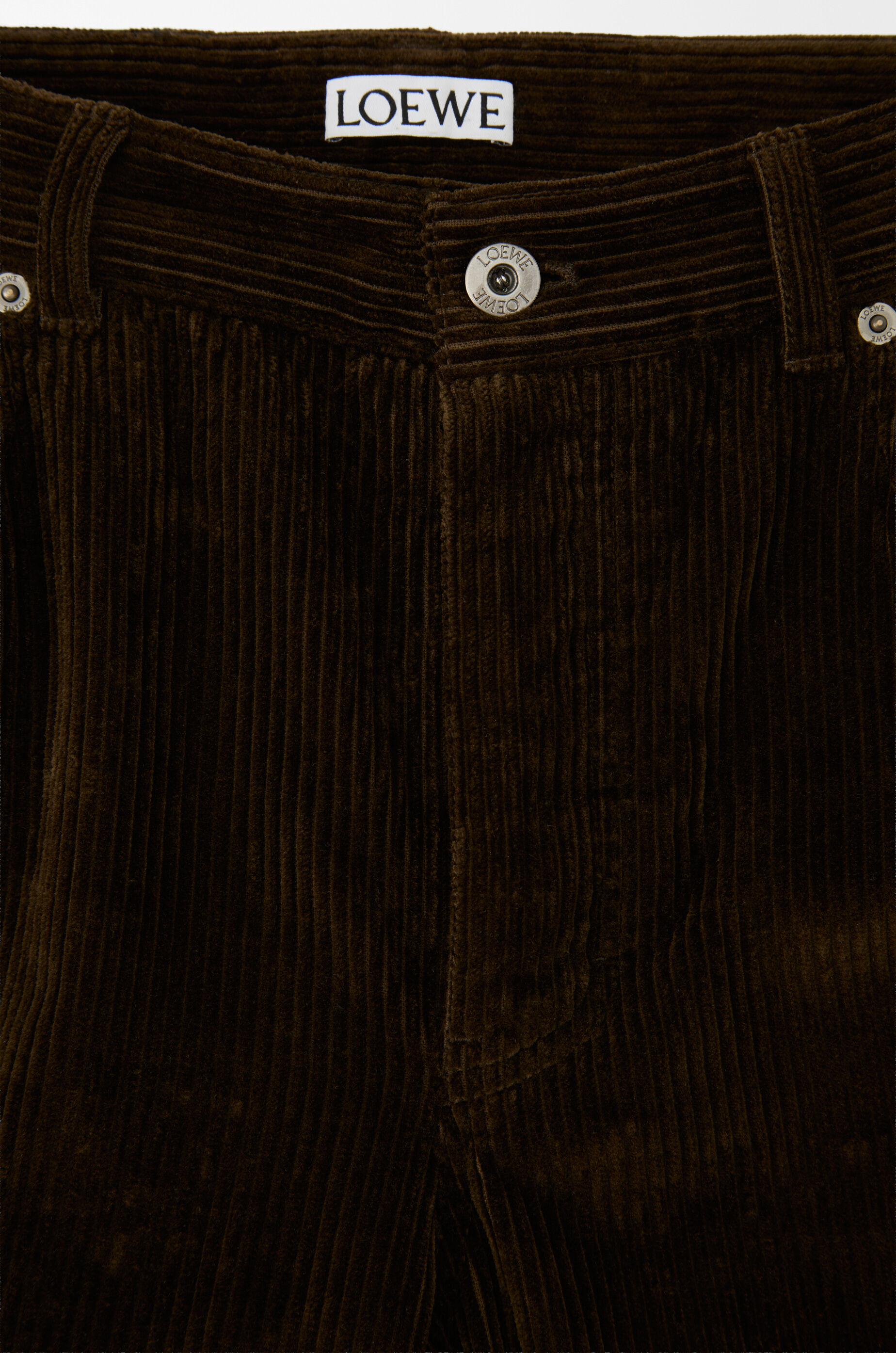 Trousers in cotton corduroy Brown - LOEWE International official