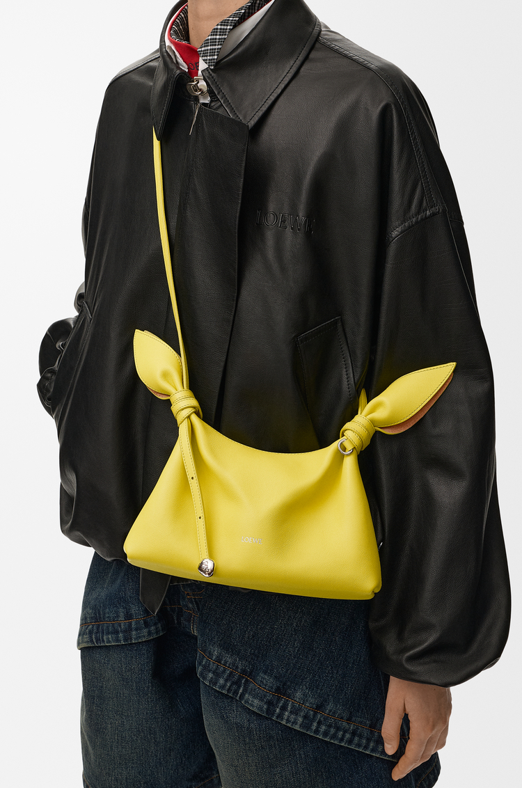 LOEWE Mini Scarf bag in smooth calfskin Lemon