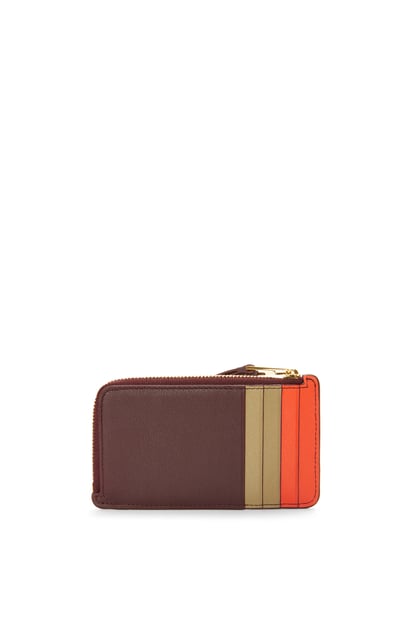 LOEWE Puzzle coin cardholder in classic calfskin 勃根地紅/艷橘色 plp_rd