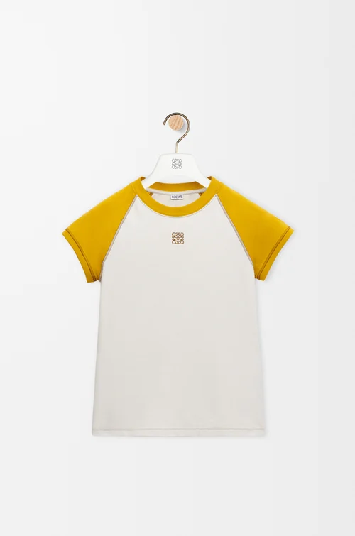 LOEWE Small fit T-shirt in cotton blend Mustard/Bronze
