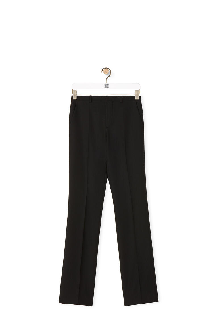LOEWE Slim trousers in wool and cotton Black pdp_rd