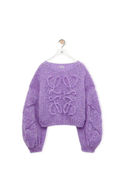LOEWE Anagram sweater in mohair blend Lavender plp_rd