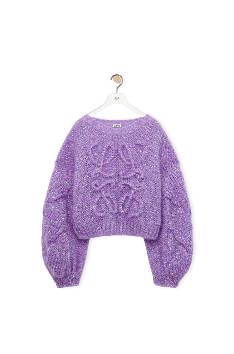 LOEWE Anagram sweater in mohair blend Lavender