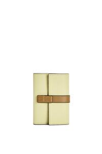 LOEWE Small vertical wallet in soft grained calfskin Pale Lime/Ochre Green pdp_rd
