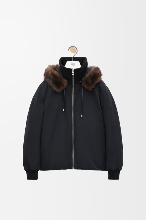 LOEWE Chaqueta acolchada en algodón técnico Negro