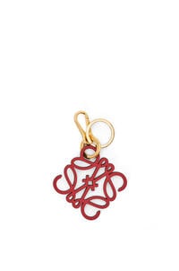 LOEWE Anagram charm in calfskin Red/Gold