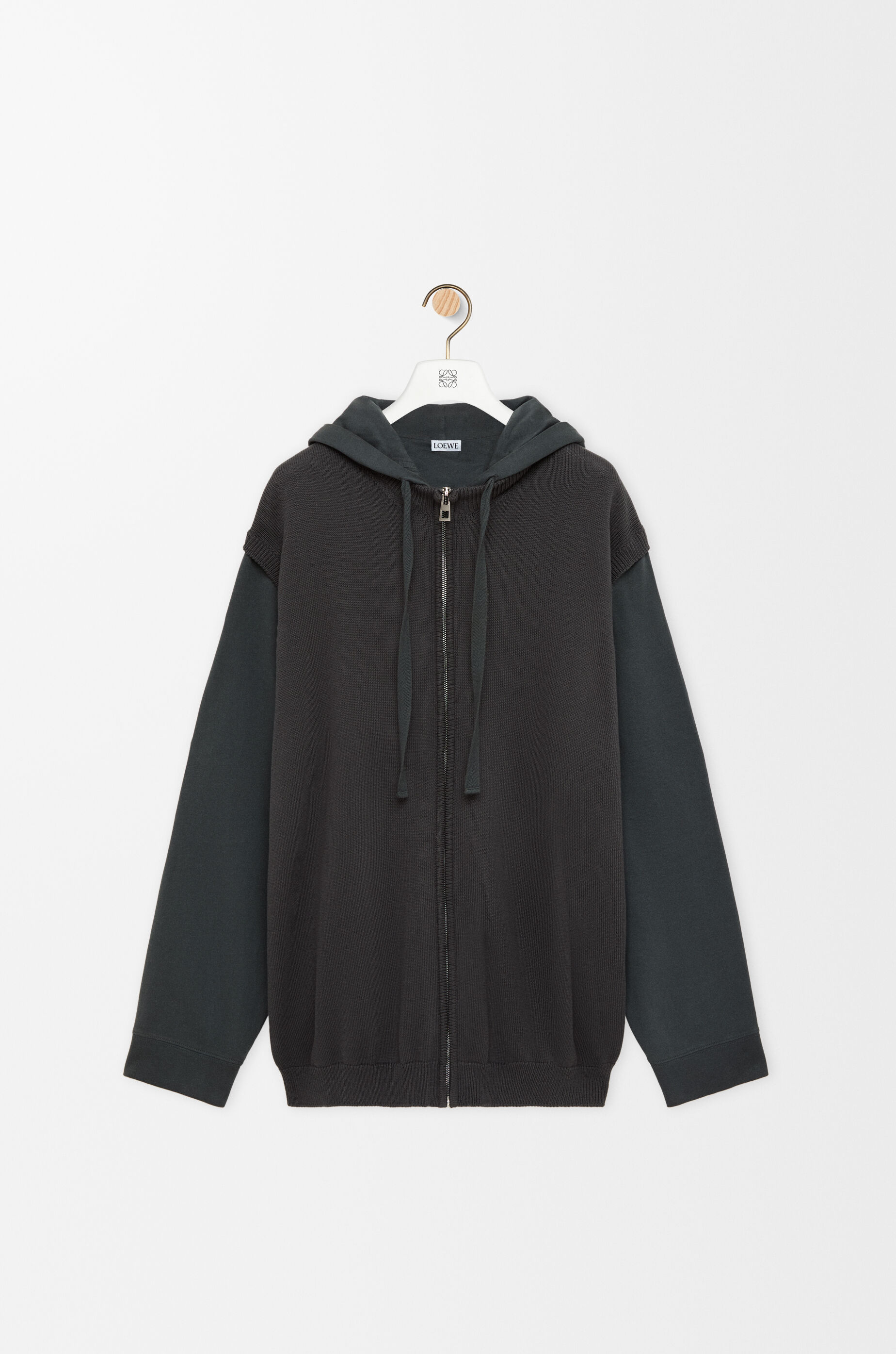 Zip-up hoodie in cotton Grey - LOEWE APAC official website