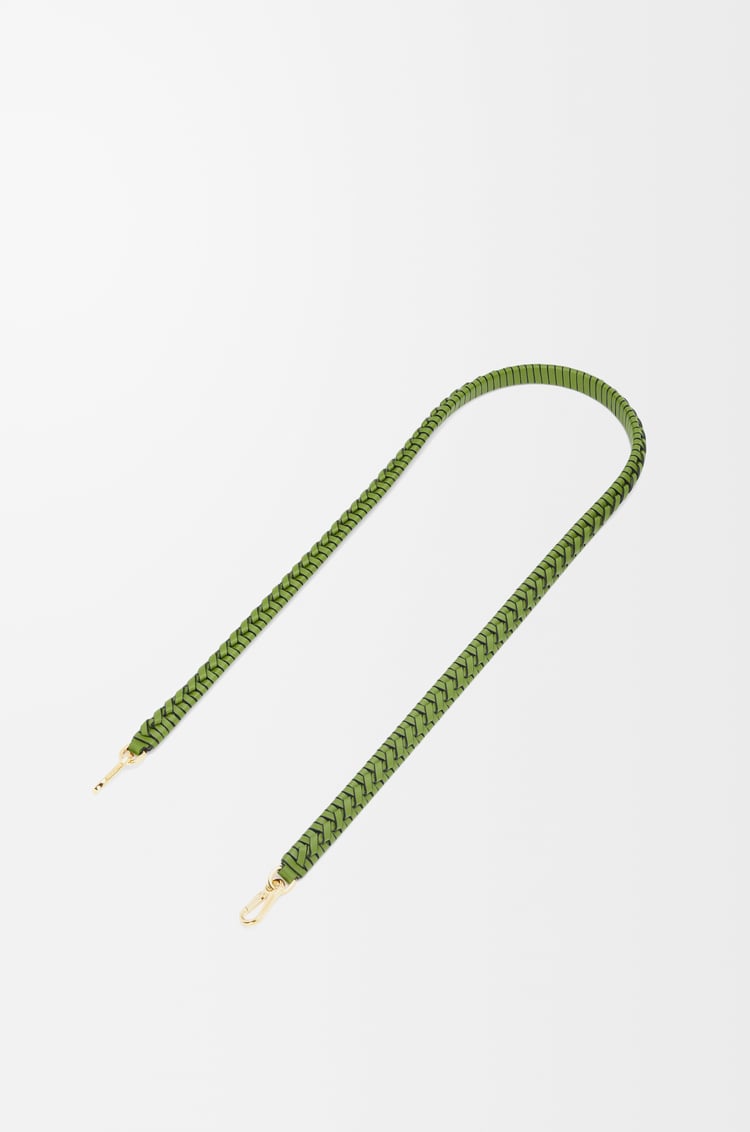 LOEWE Bandolera tejida en espiral en piel de ternera Verde Primavera