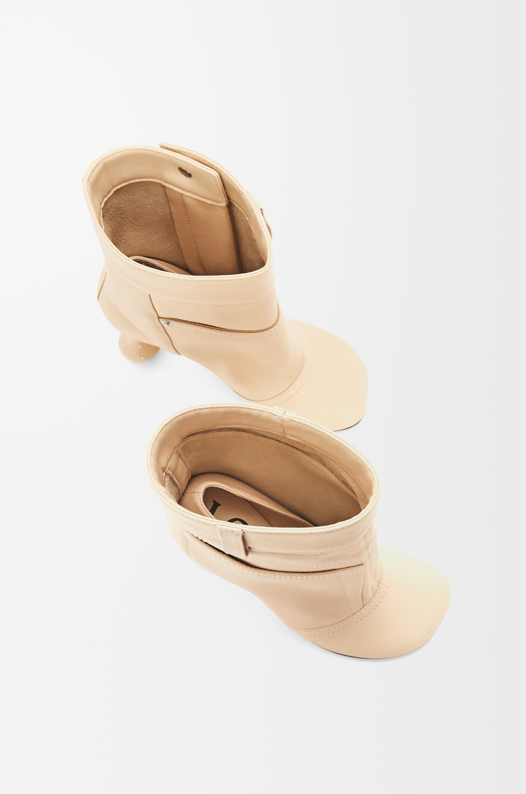 LOEWE Toy ankle bootie in nappa lambskin Oat Milk