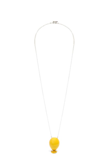 LOEWE Balloon pendant in sterling silver and enamel 黃色