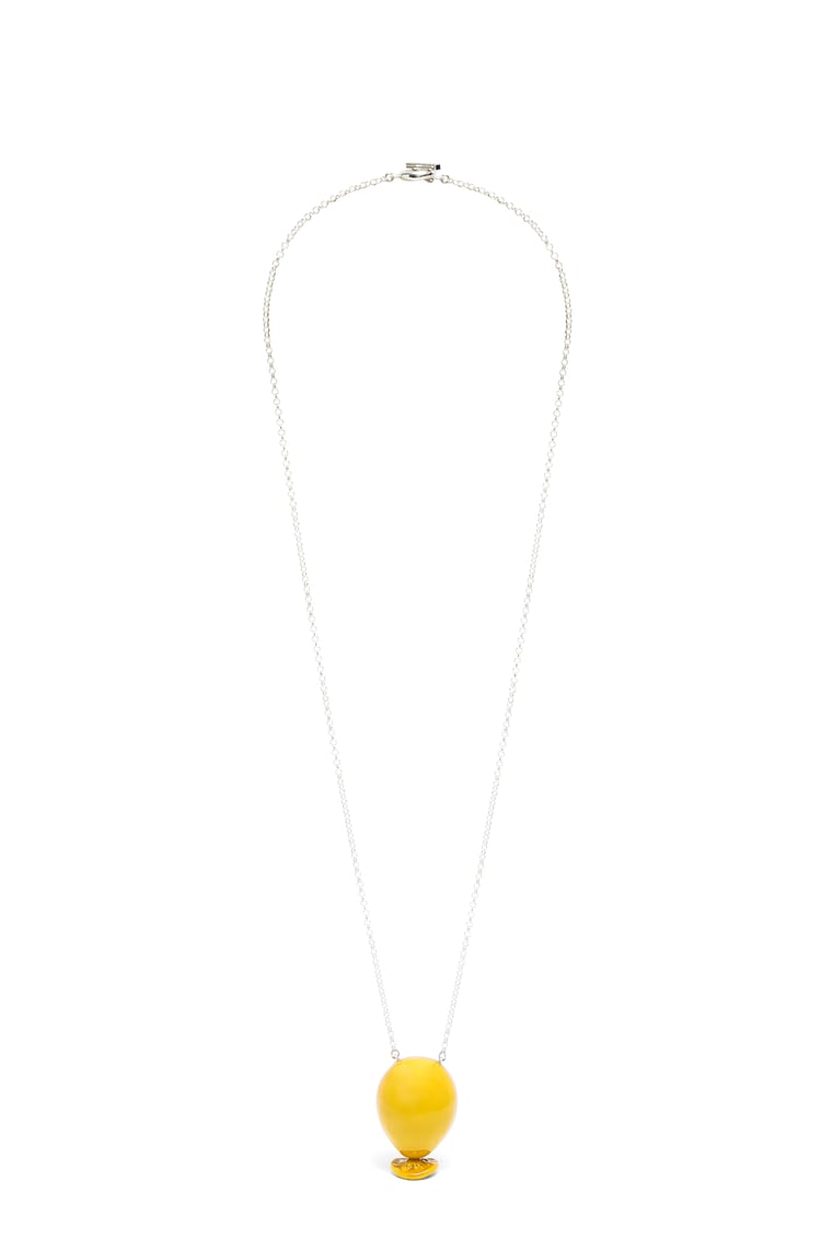 LOEWE Balloon pendant in sterling silver and enamel Yellow