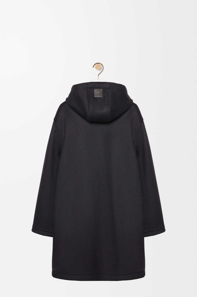 LOEWE Hooded coat in wool Dark Navy