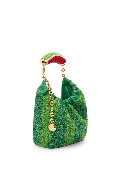 LOEWE Mini Squeeze bag in beaded leather Green plp_rd