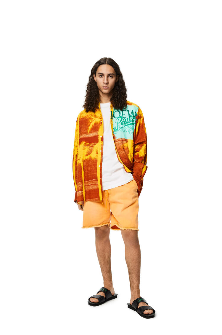 LOEWE Palm print shirt in cotton Yellow/Orange
