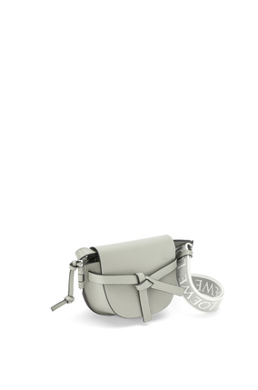 LOEWE Mini Gate Dual bag in soft calfskin and jacquard Ash Grey