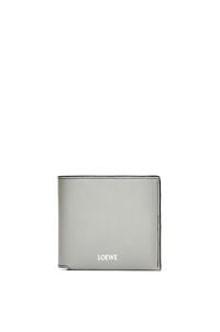 LOEWE Bifold wallet in shiny nappa calfskin Pearl Grey/Dark Grey