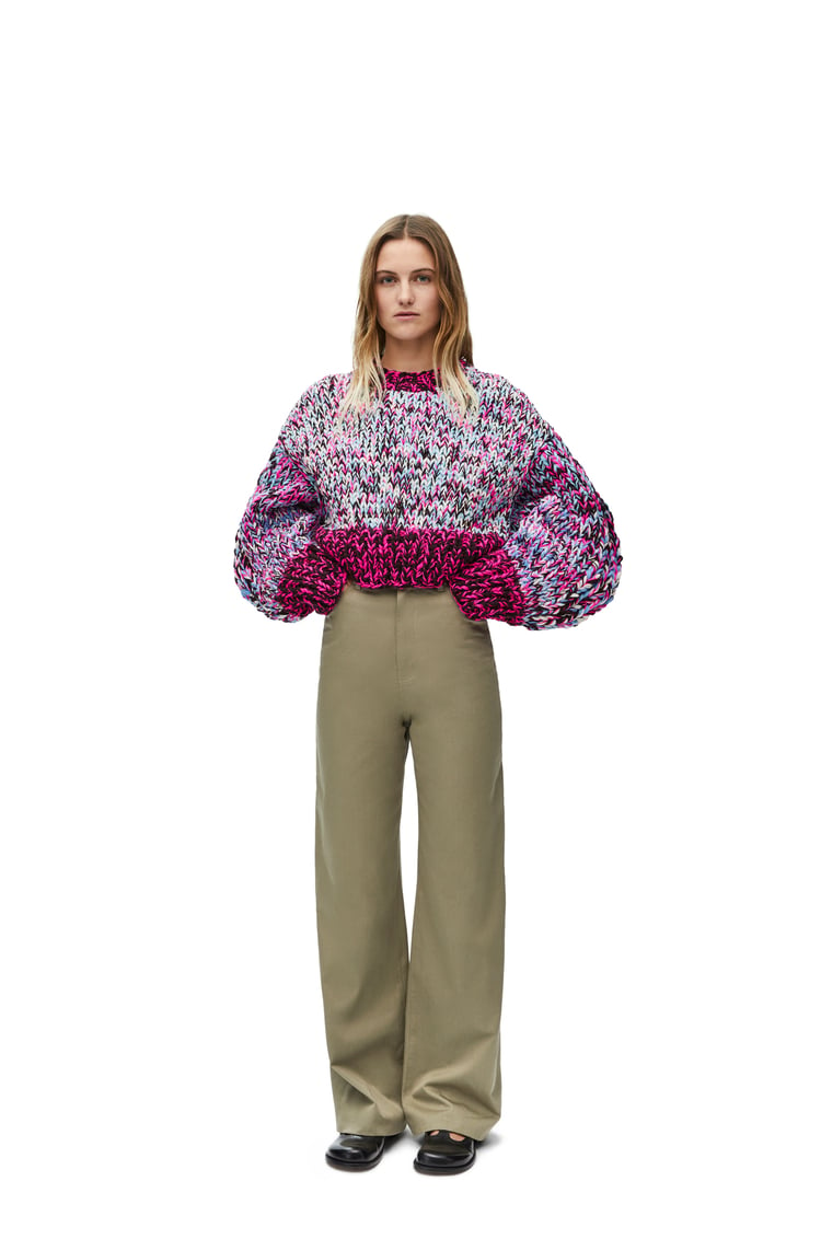 LOEWE Sweater in wool Pink/Multicolor