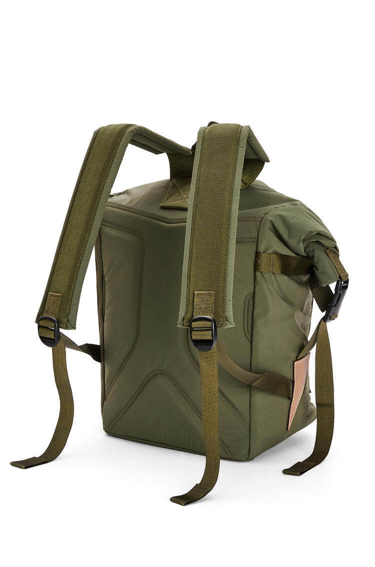 LOEWE Roll top backpack in recycled nylon Khaki Green pdp_rd
