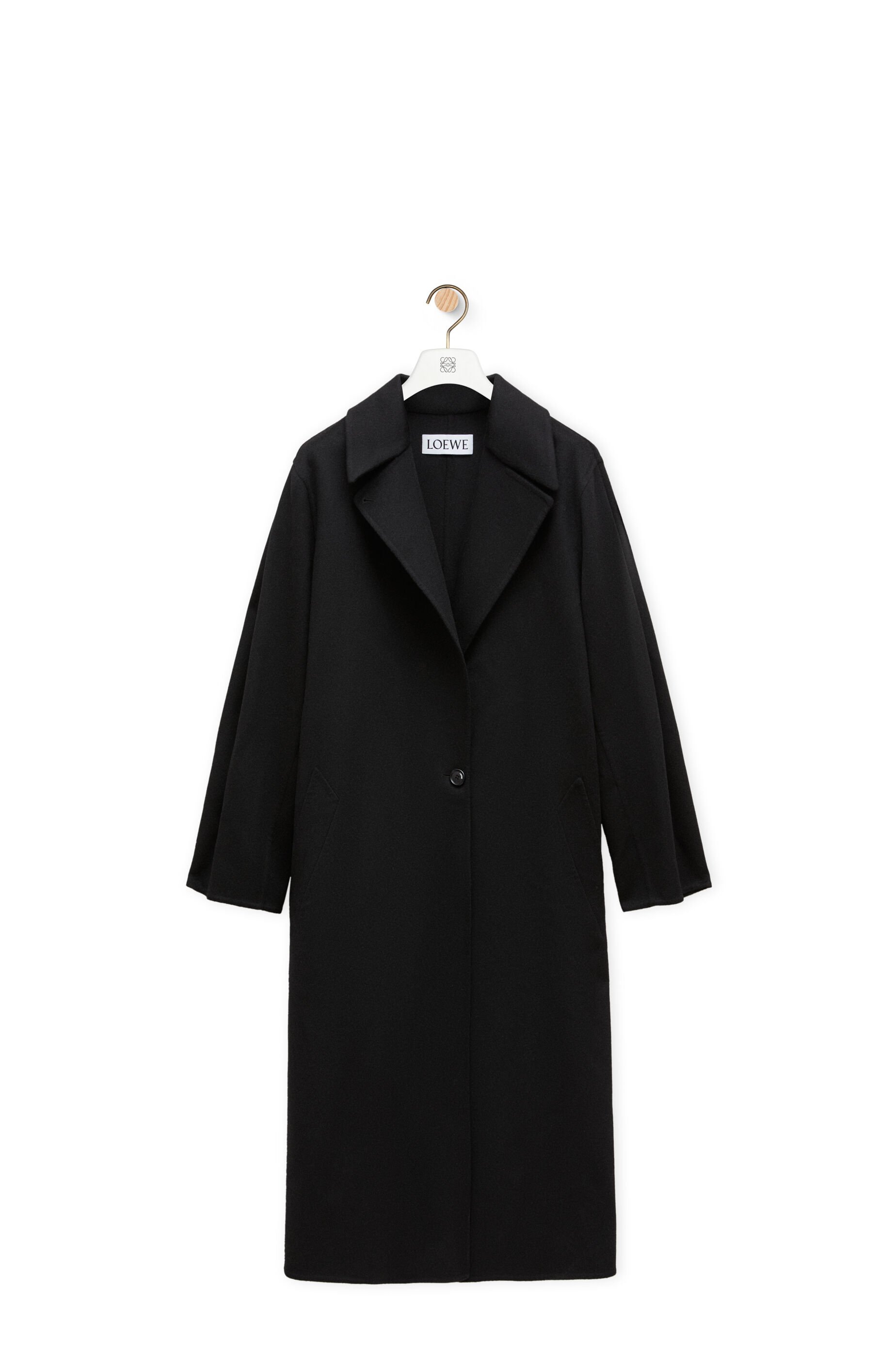 Coat in wool and cashmere Black LOEWE