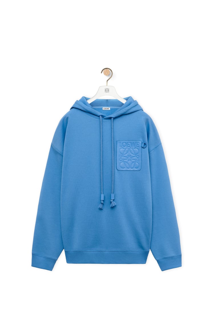 LOEWE Relaxed fit hoodie in cotton Riviera Blue