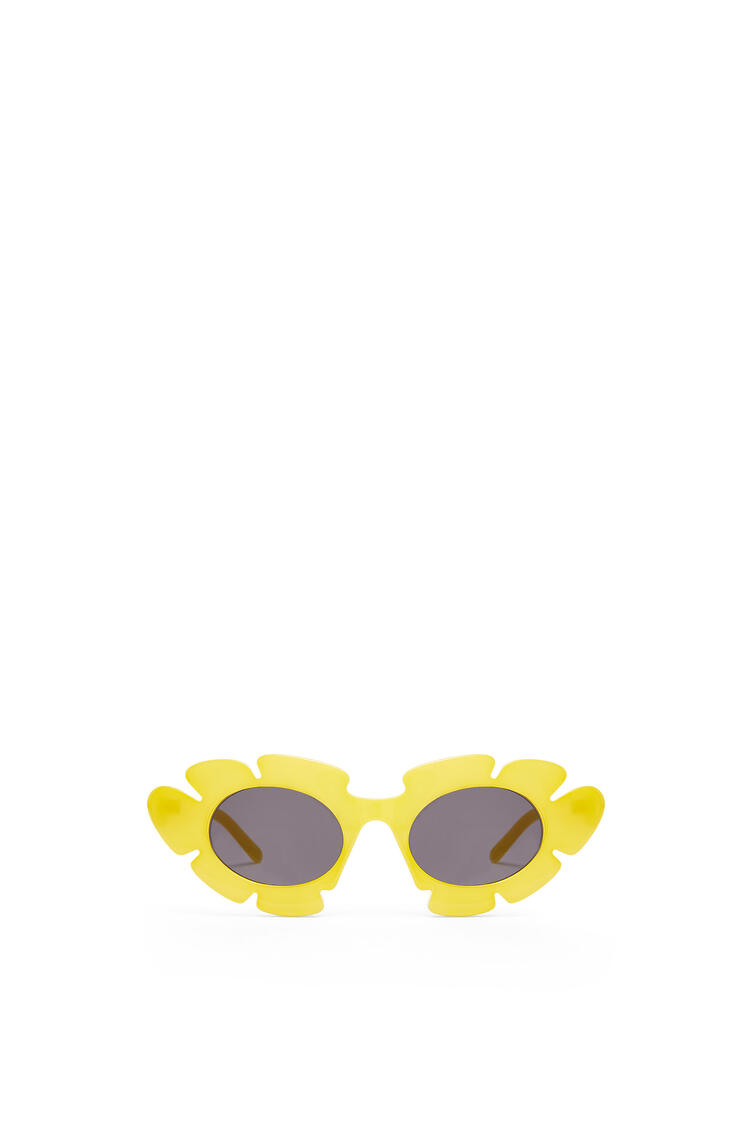LOEWE 尼龍花卉太陽鏡 螢光黃