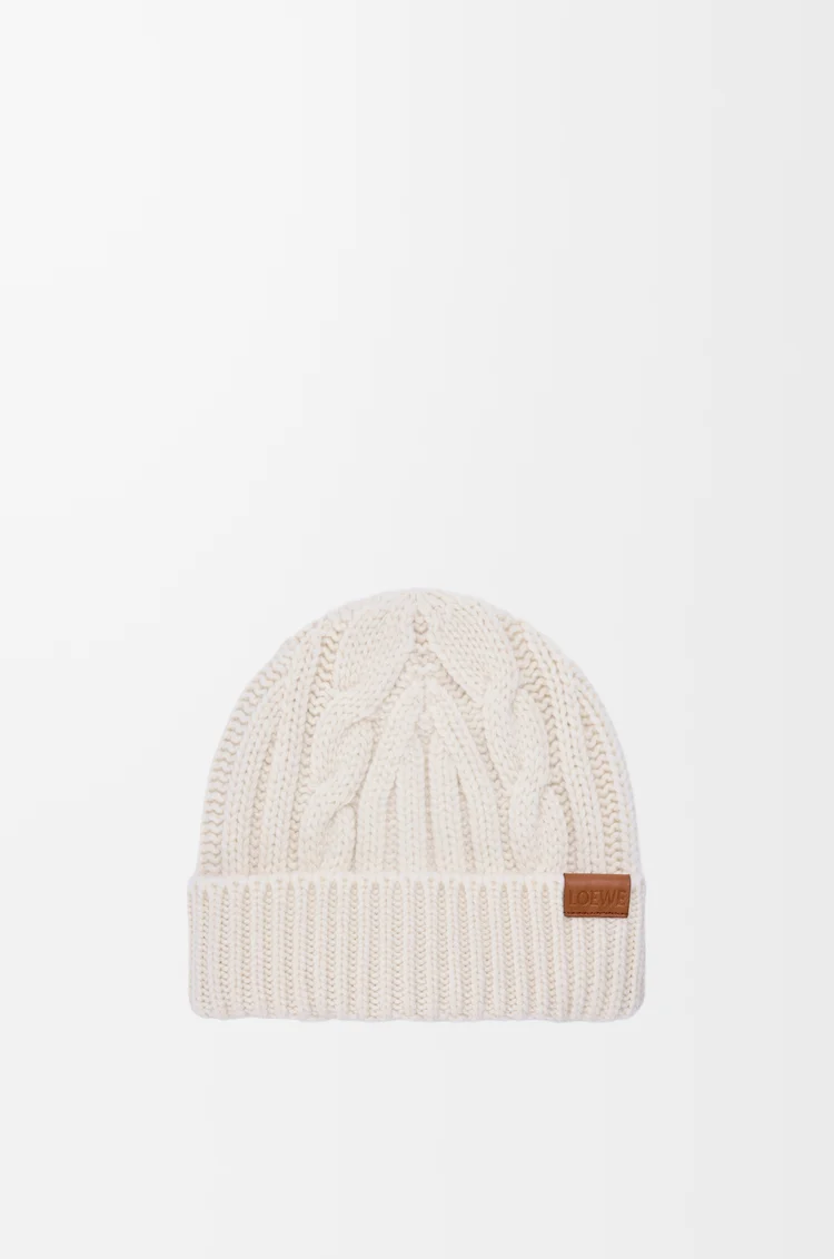 LOEWE Gorro en lana Crudo