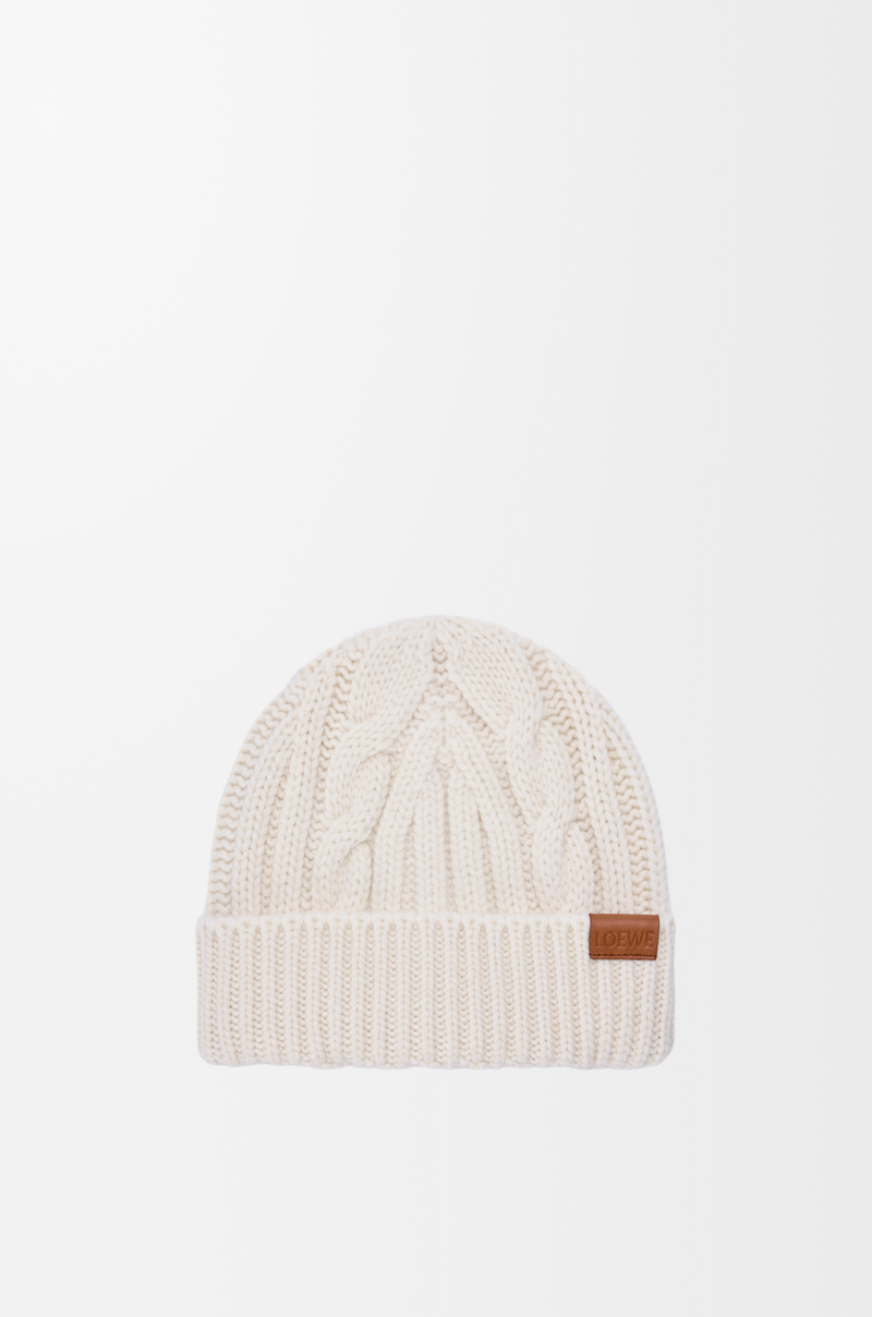 LOEWE Gorro en lana Crudo