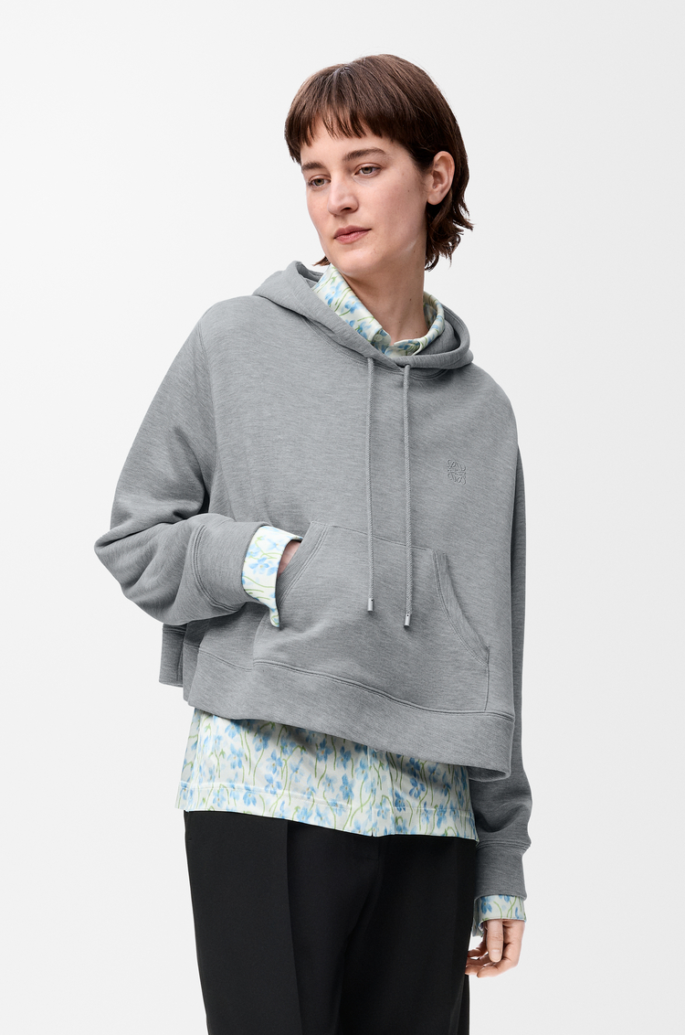 Trapeze hoodie in cotton blend