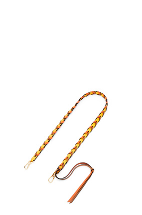 LOEWE Braided thin strap in classic calfskin Mandarin/Coral Reef plp_rd