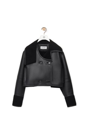 LOEWE Deconstructed jacket in shearling Black