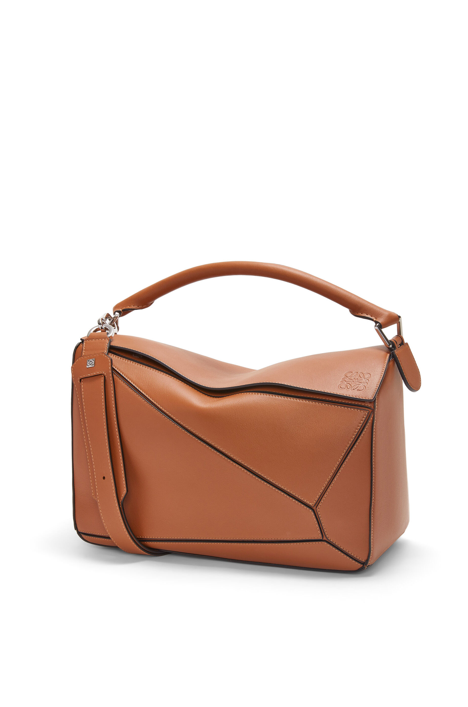 loewe puzzle bag small tan gold hardware