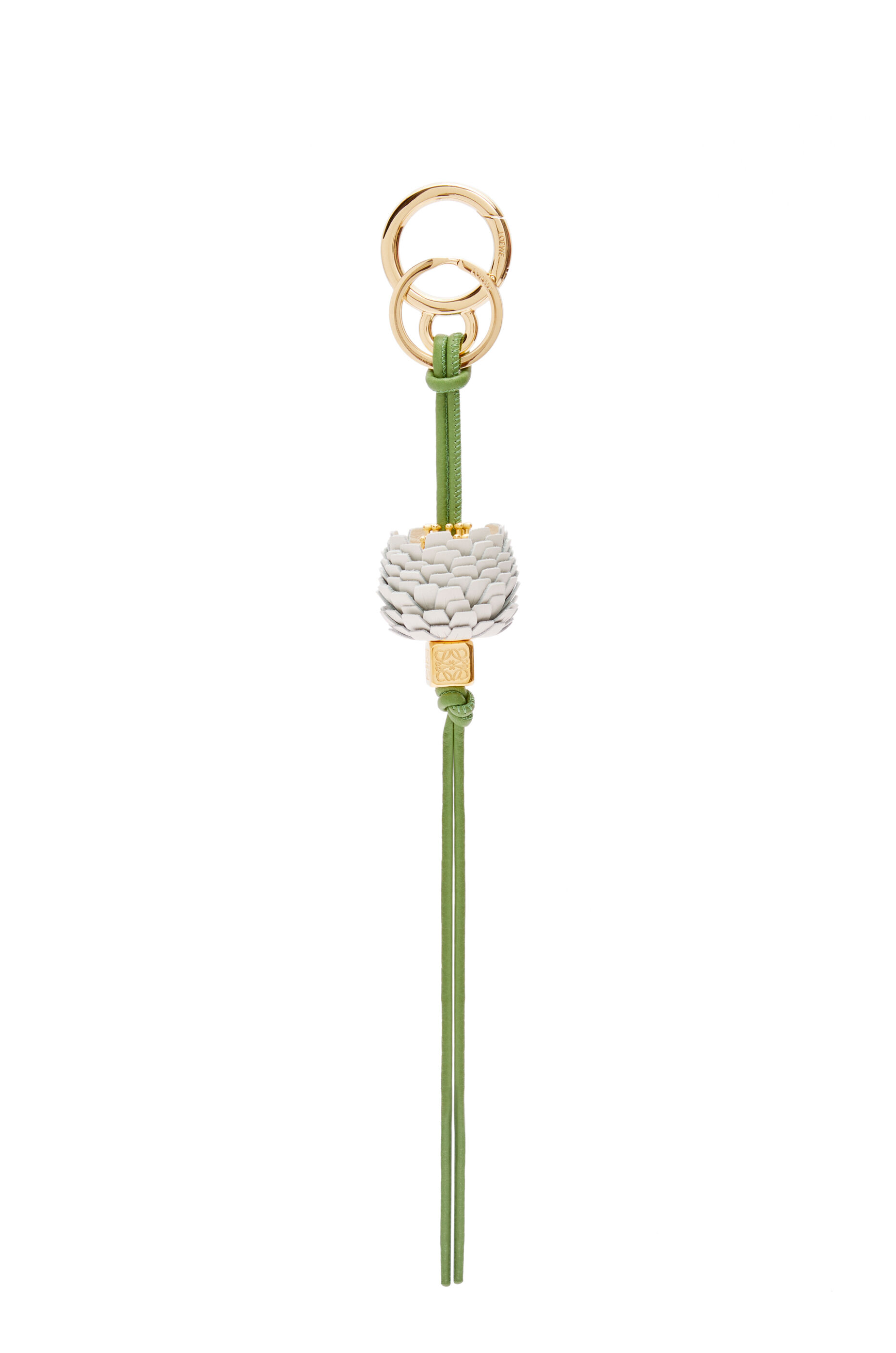 Knot charm in classic calfskin and brass Bright Orange LOEWE