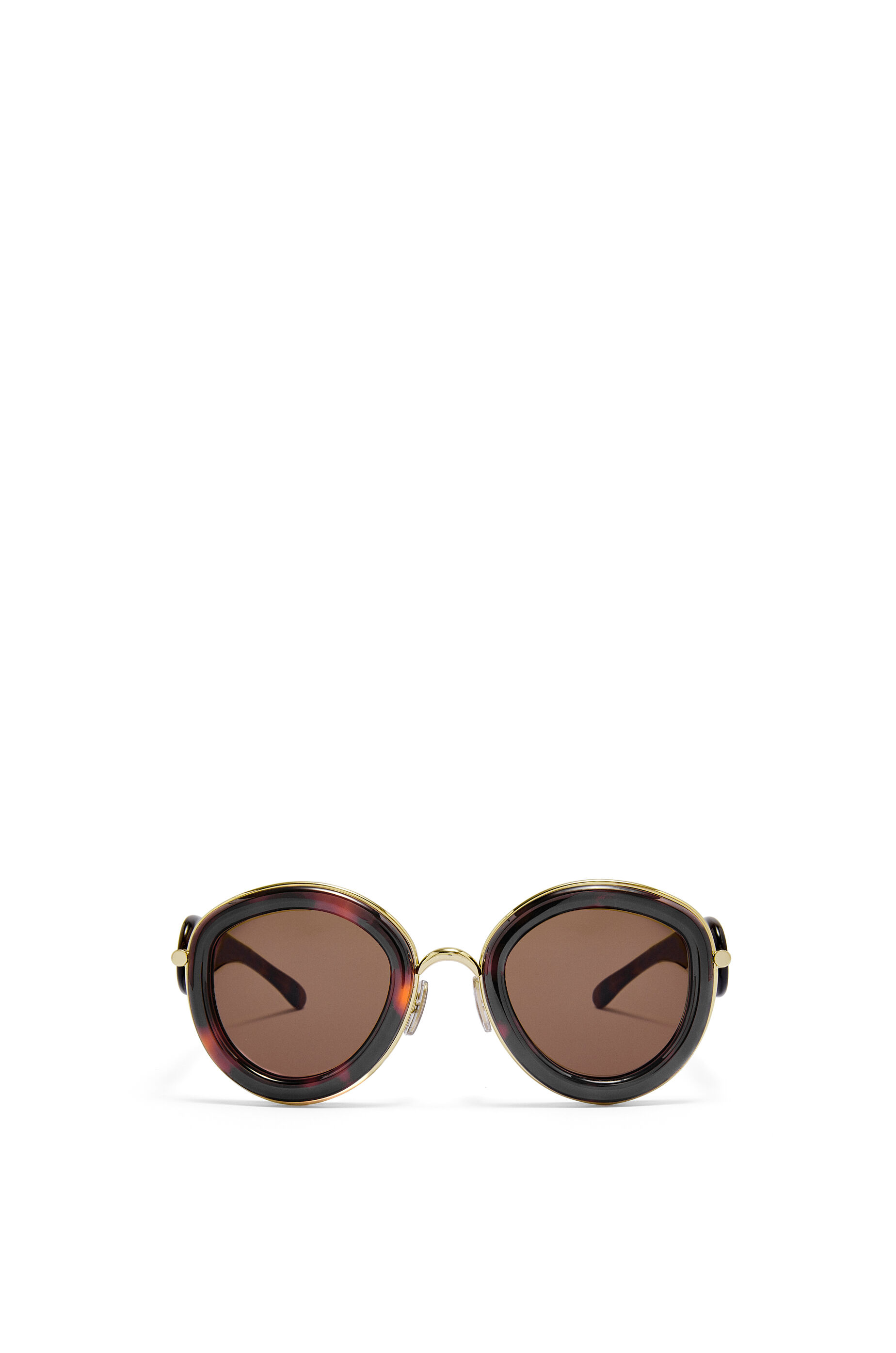 Anagram hexagonal sunglasses in metal Smoke Moka LOEWE