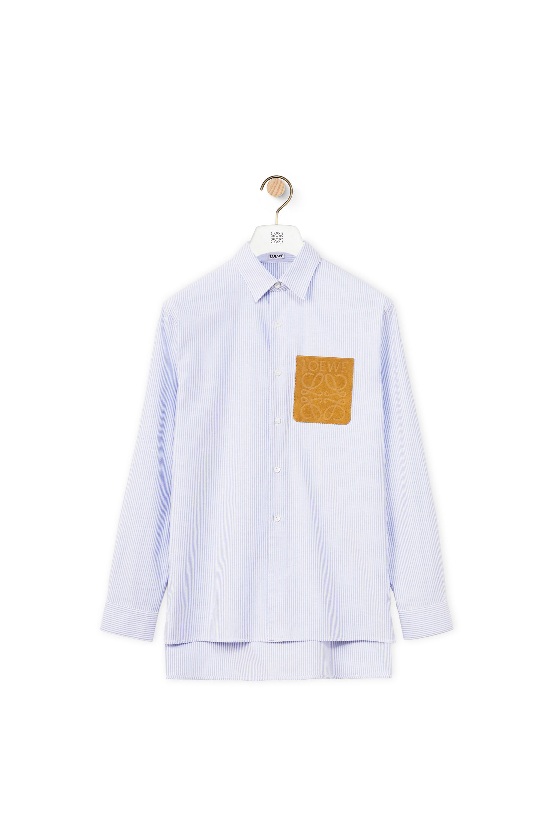 アシンメトリー シャツ（コットン） ネイビーブルー - LOEWE