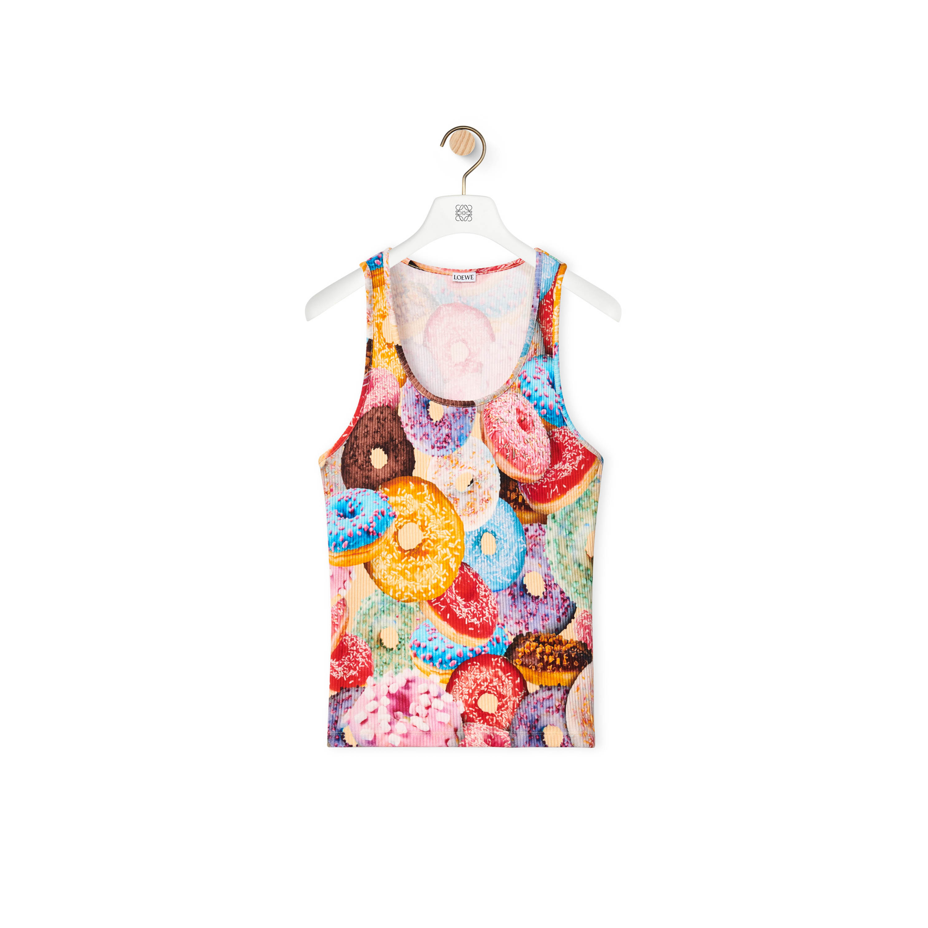 Doughnuts ribbed tank top in cotton