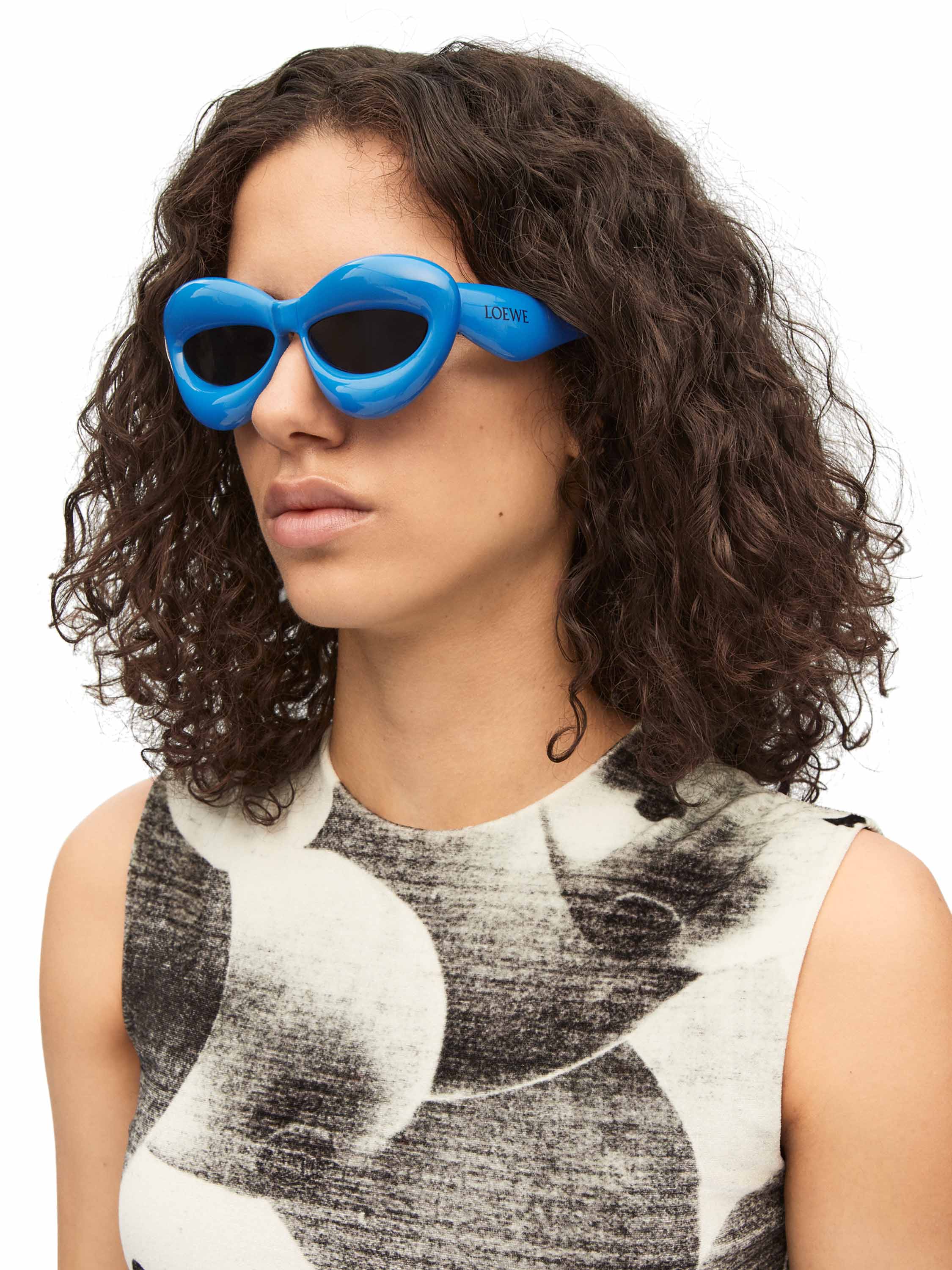 Gafas De Sol Cuadradas De Acetato Con Logo de Loewe de color Marrón Mujer Accesorios de Gafas de sol de 