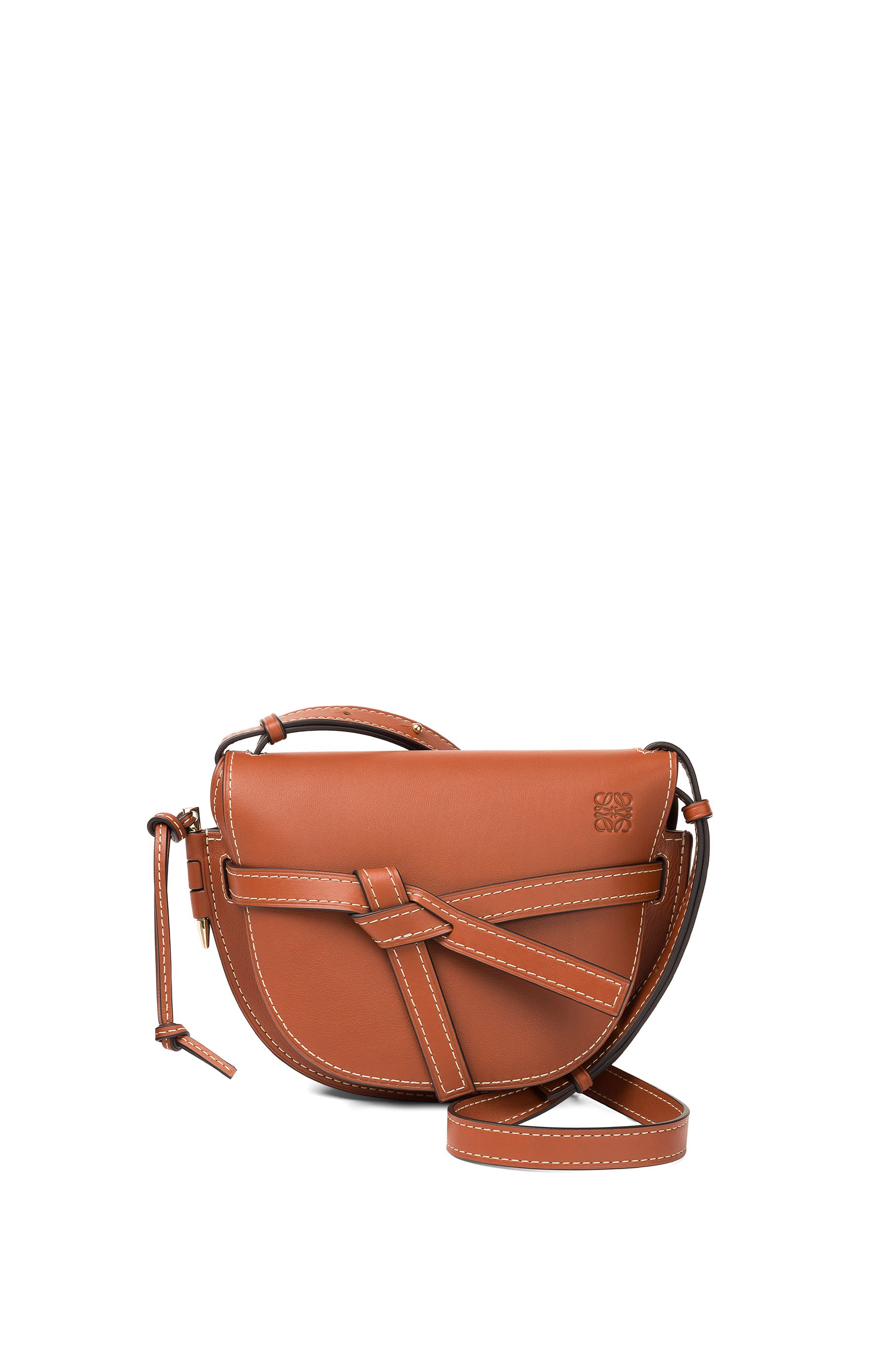 Small Gate bag in natural calfskin Rust 