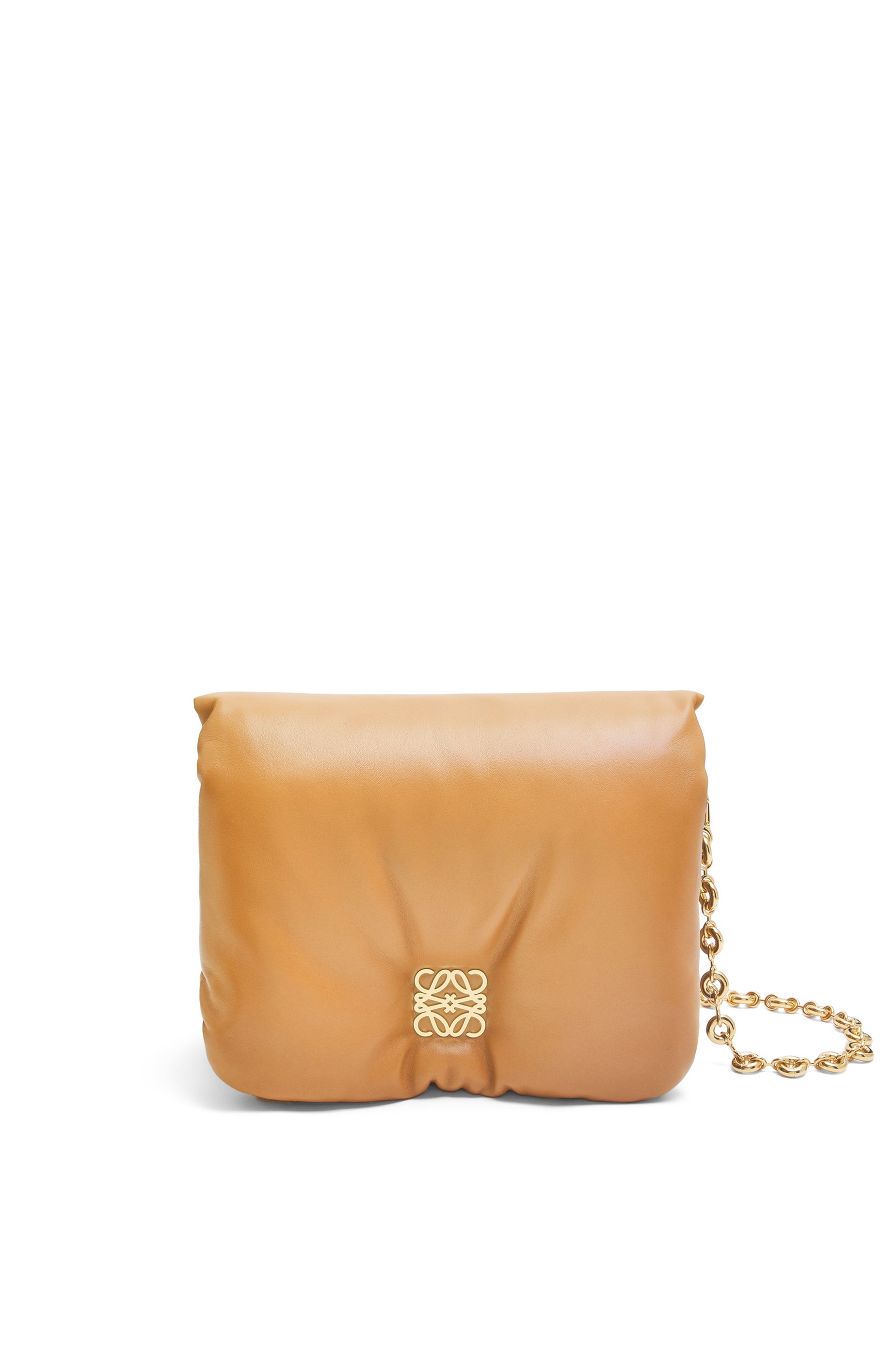 Puffer Goya bag in shiny nappa lambskin Camel - LOEWE