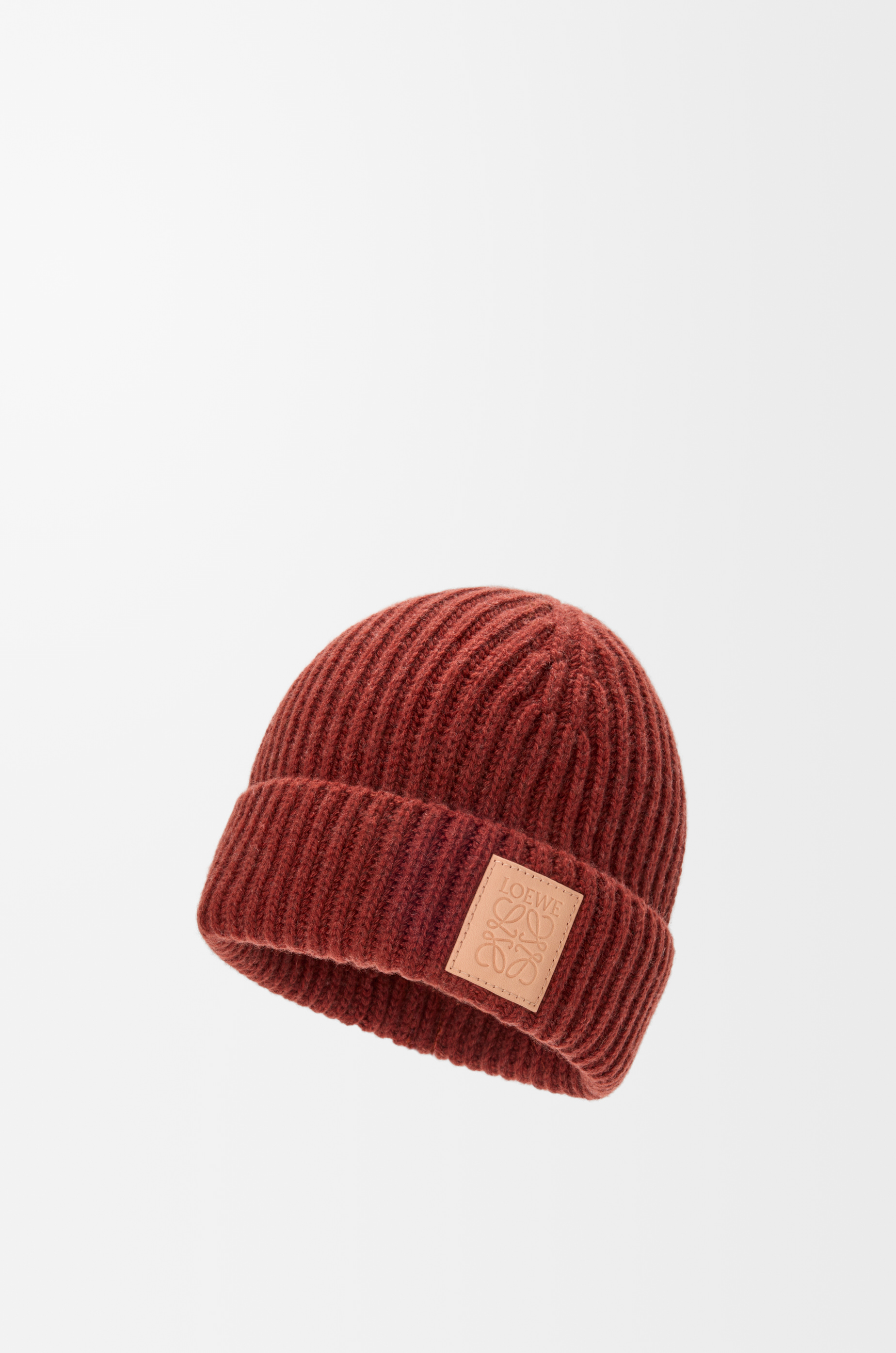LOEWE Beanie in cashmere Mahogany